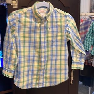 Izod long sleeve boys plaid shirt. Size 4